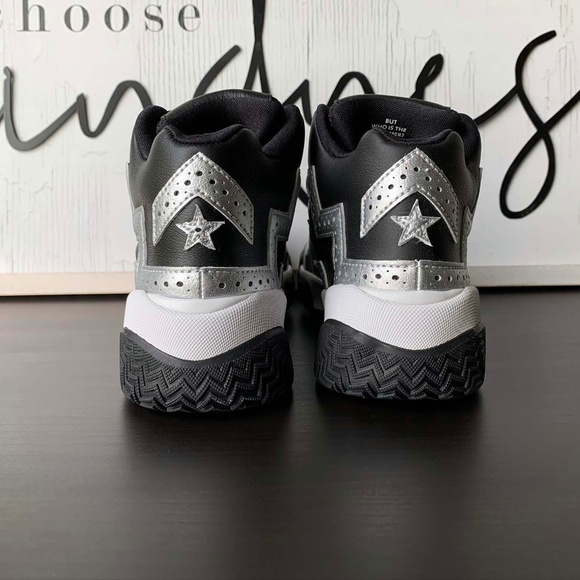 Converse, Black and Silver Sneakers - Picture 7 of 13